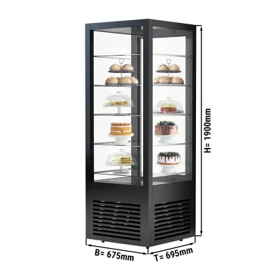 Панорамная витрина - объем: 550л GGM Gastro PVH550S3T2N