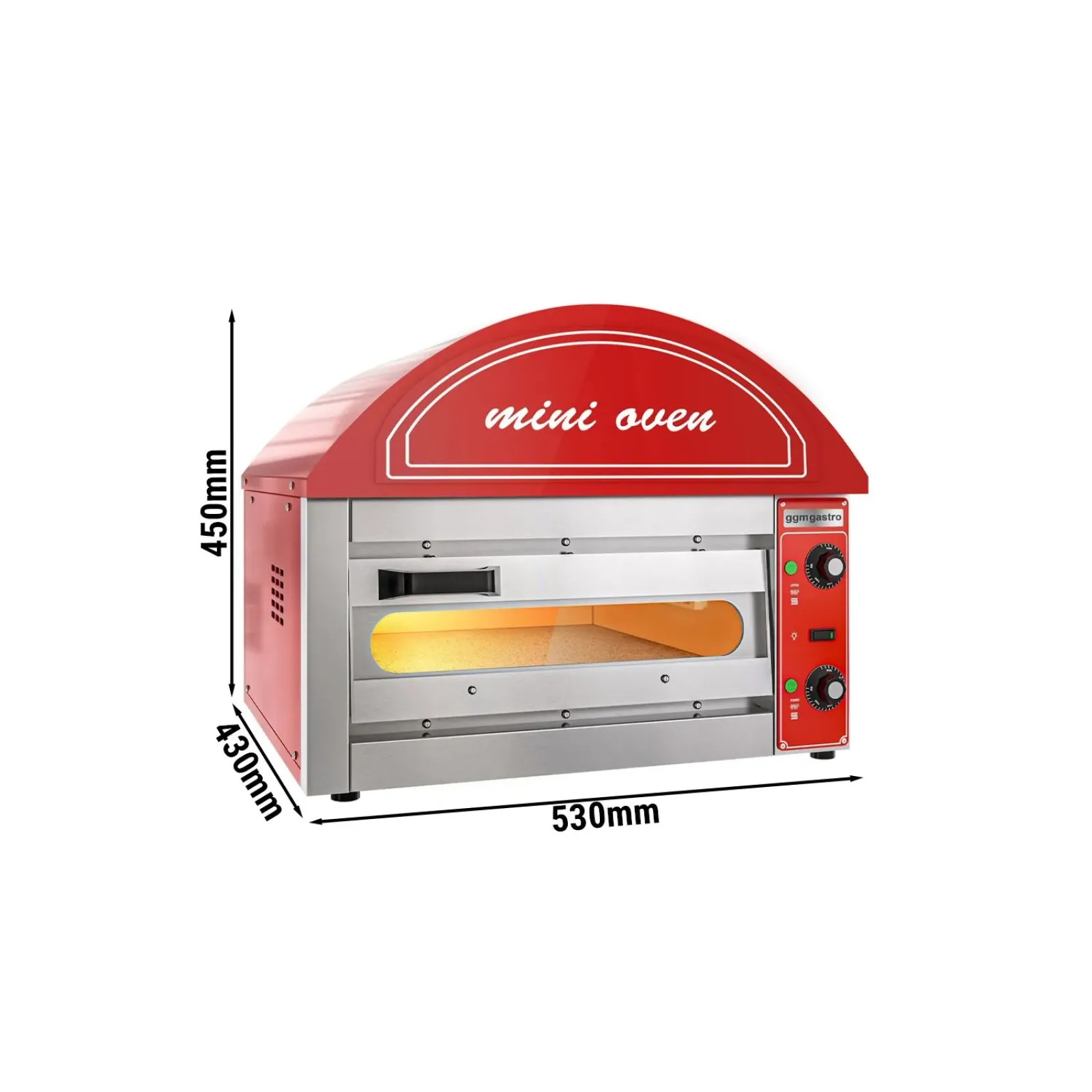 Піч для піци, 1 х 34 см, 1 камера GGM Gastro MPOI34R