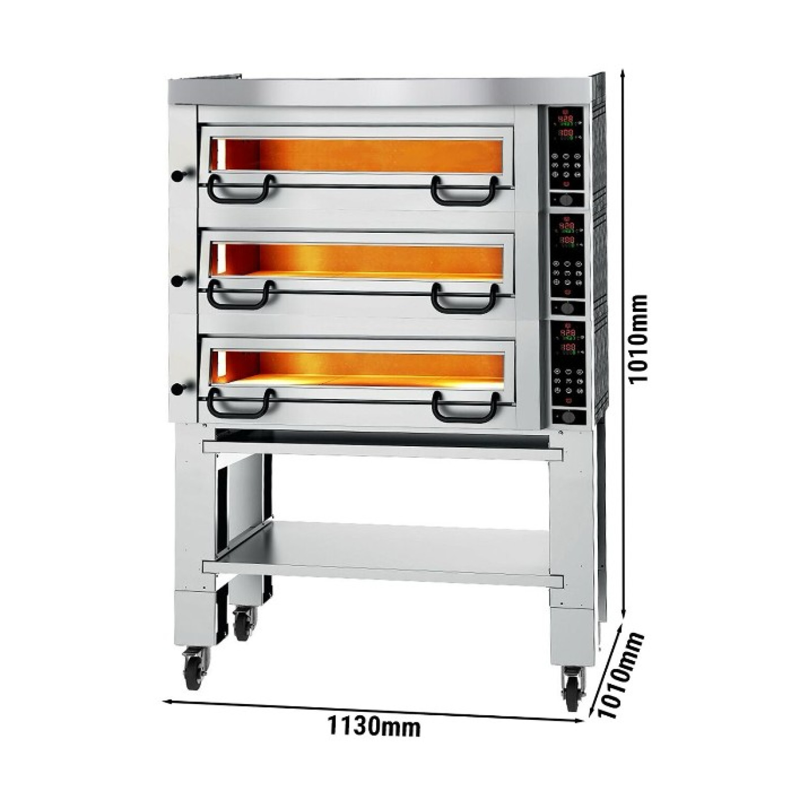 Піч для піци, 4+4+4 х 34 см, 3 камери GGM Gastro 3#POP434E#HP4#UG4 - 3