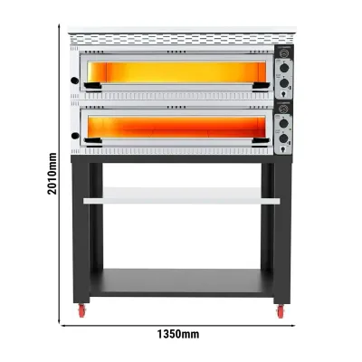 Піч для піци, 6 х 34 см, 1 камера, з витяжкою та підставкою GGM Gastro PIOS63#2#HP#UGP