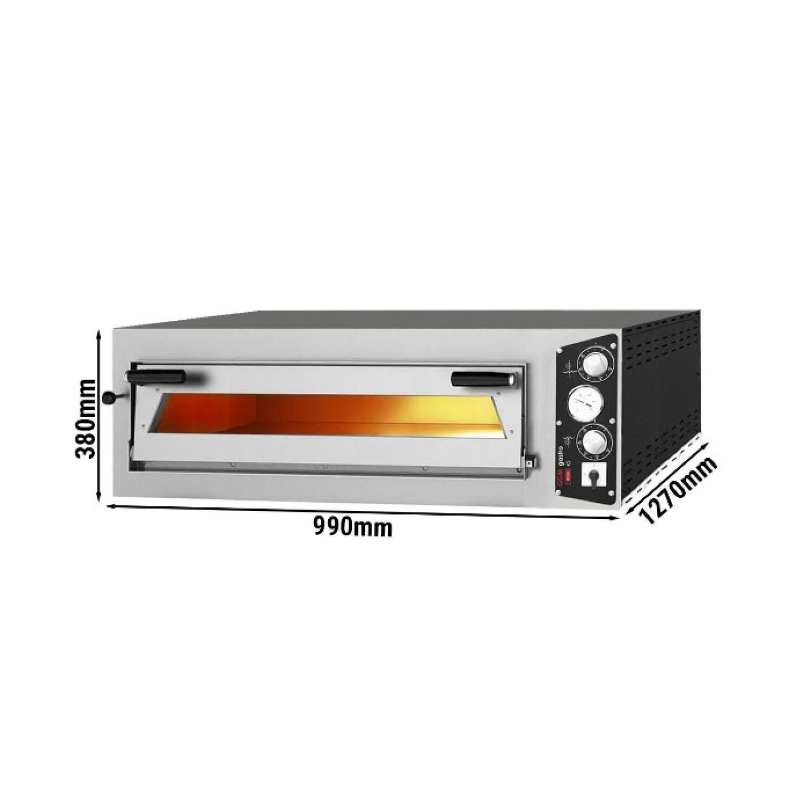 Піч для піци, 6 х 35 см, 2 камери GGM Gastro PEP66T - 2