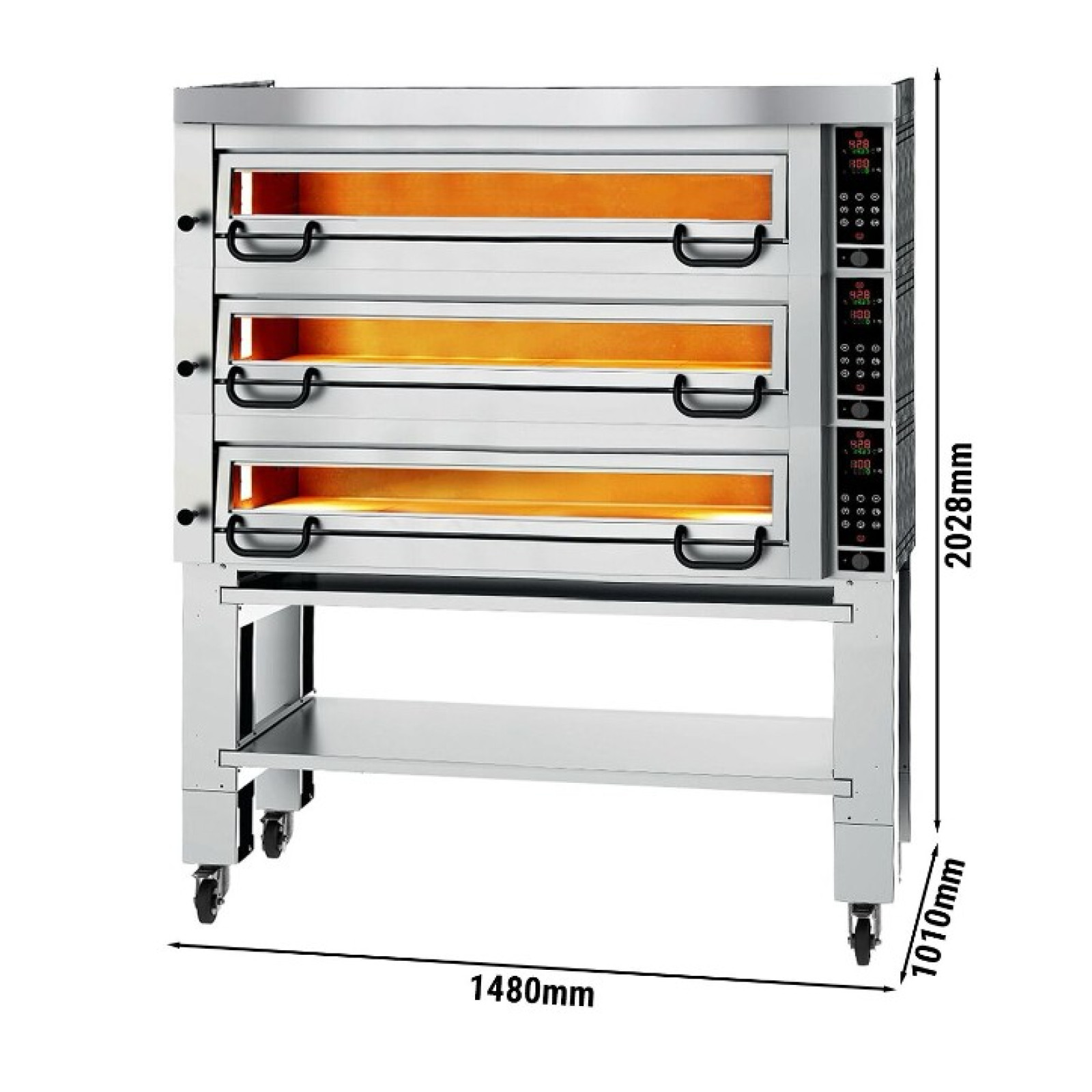 Піч для піци, 6+6+6 х 34 см, 3 камери GGM Gastro 3#POP634E#HP6#UG6 - 3
