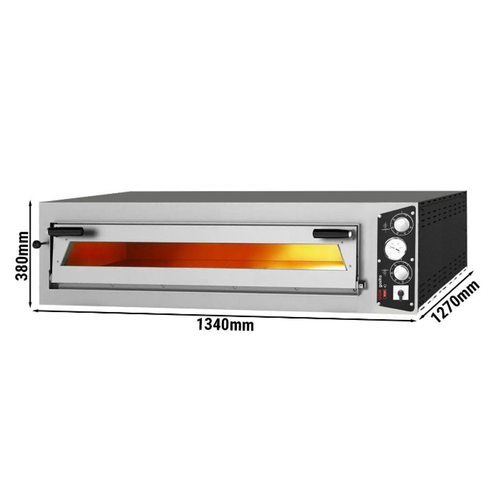 Піч для піци, 9 х 34 см, 1 камера GGM Gastro PEP99 - 3