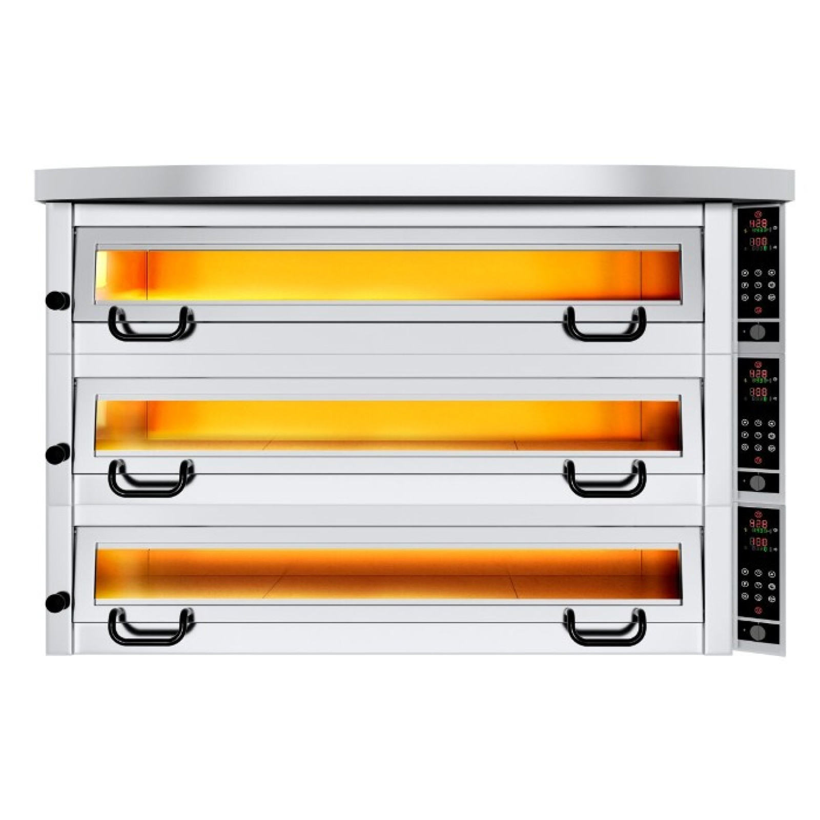Піч для піци, 9+9+9 х 34 см, 3 камери GGM Gastro 3#POP934E#HP9#UG9 - 1