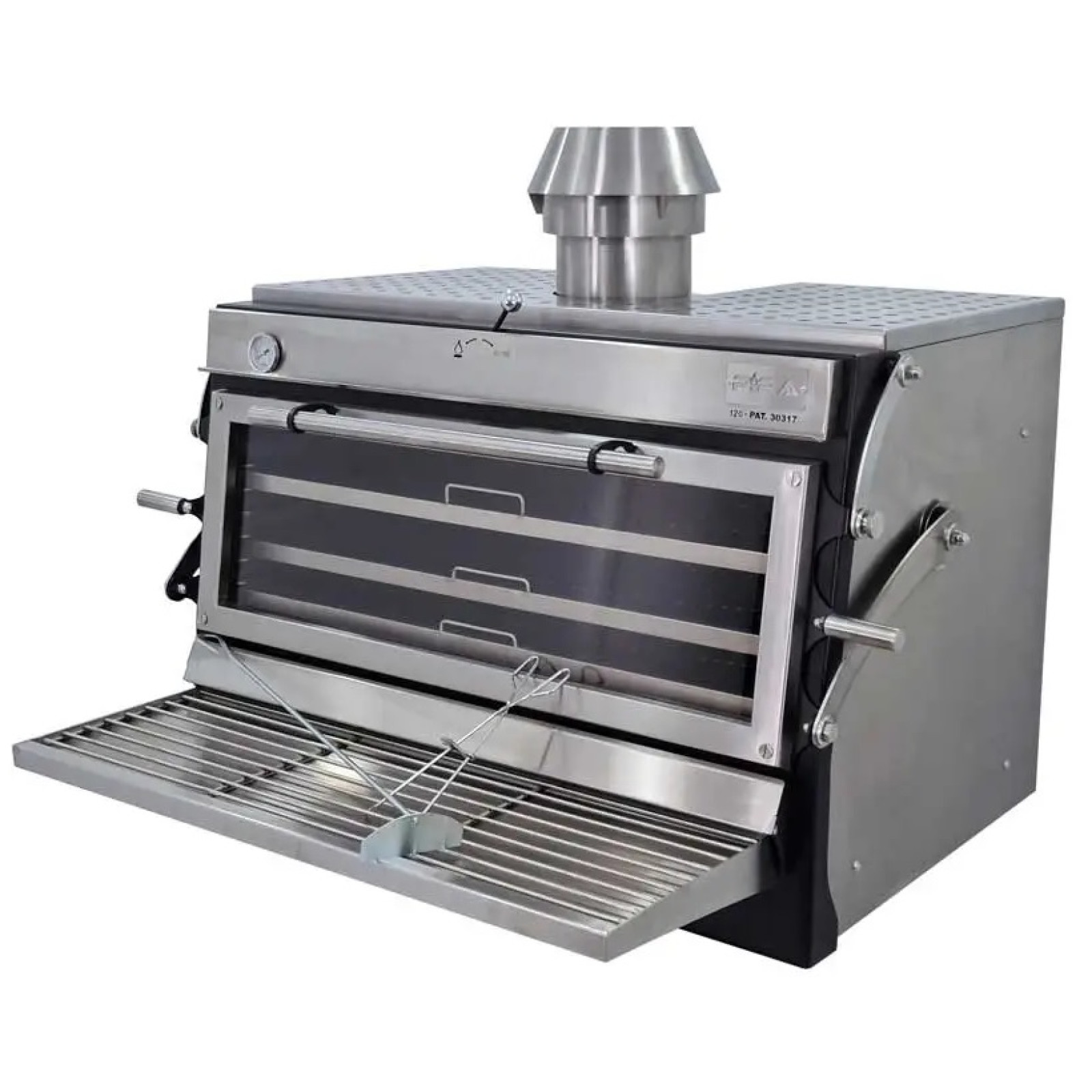 Печь на древесном угле Pira 120 Lux INOX ED