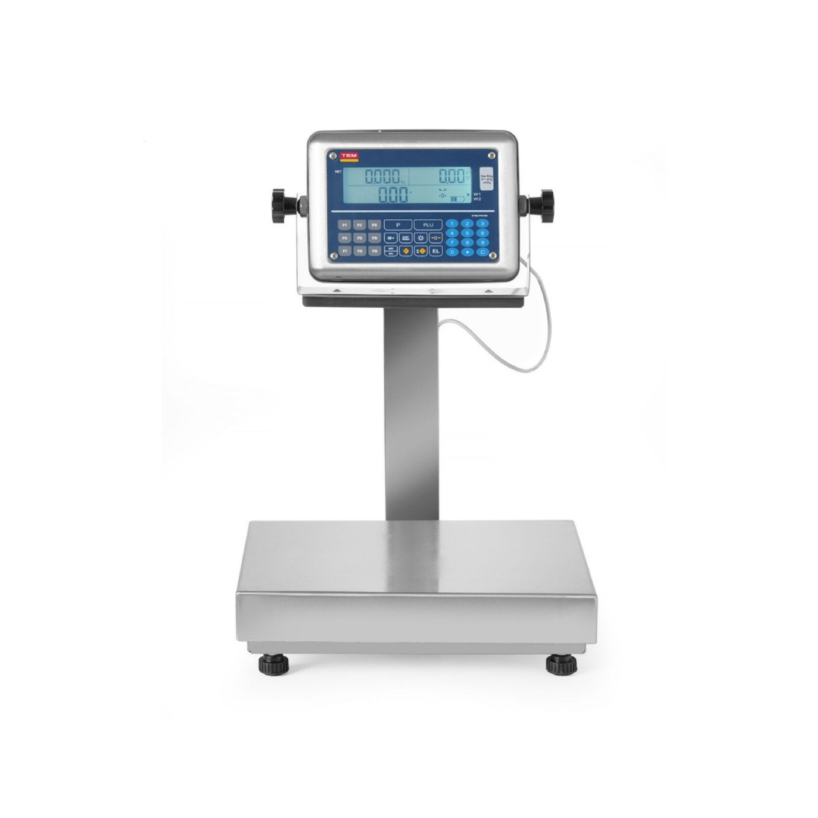 Платформні ваги LCD зі стійкою та легалізацією, 60 кг, TEM, 342x386x(H)534mm BE2TP028X035060 Hendi