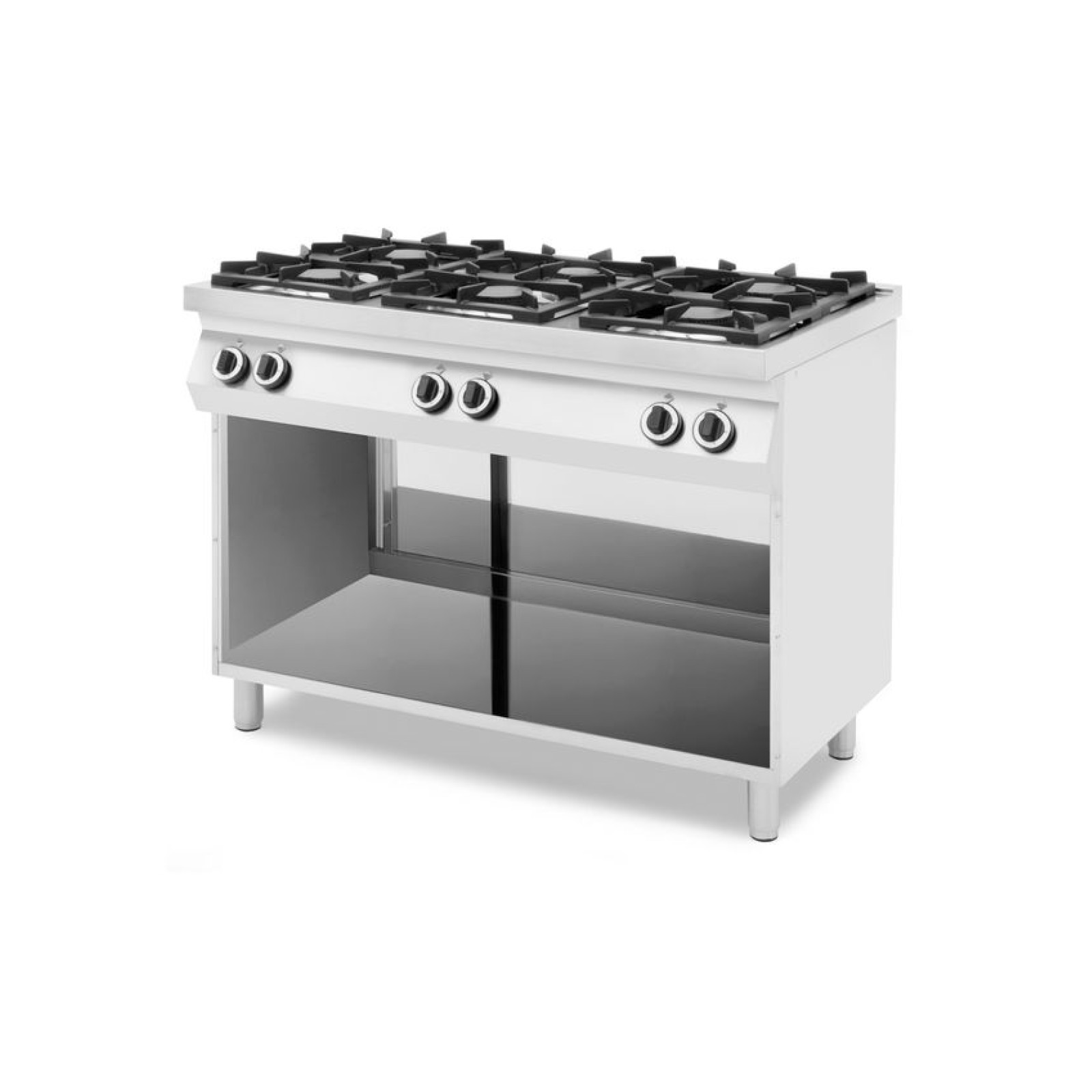 Плита газовая Hendi 227909, 6-конфорочная с электронным зажиганием