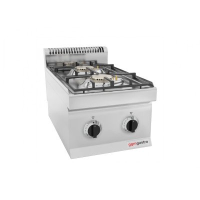 Плита газова з 2 конфорками (9,5 кВт) з автопідпалом GGM Gastro GHB363P