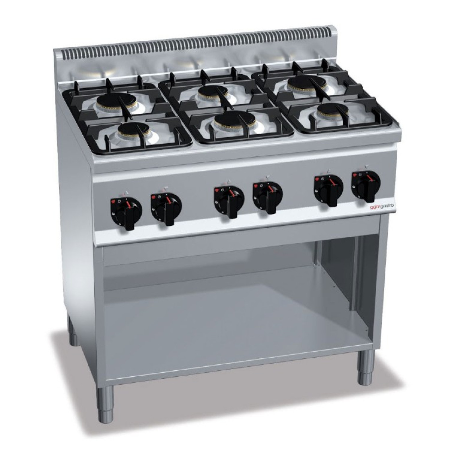 Плита газовая с 28,5 кВт - 6 конфорок GGM Gastro GHB969P