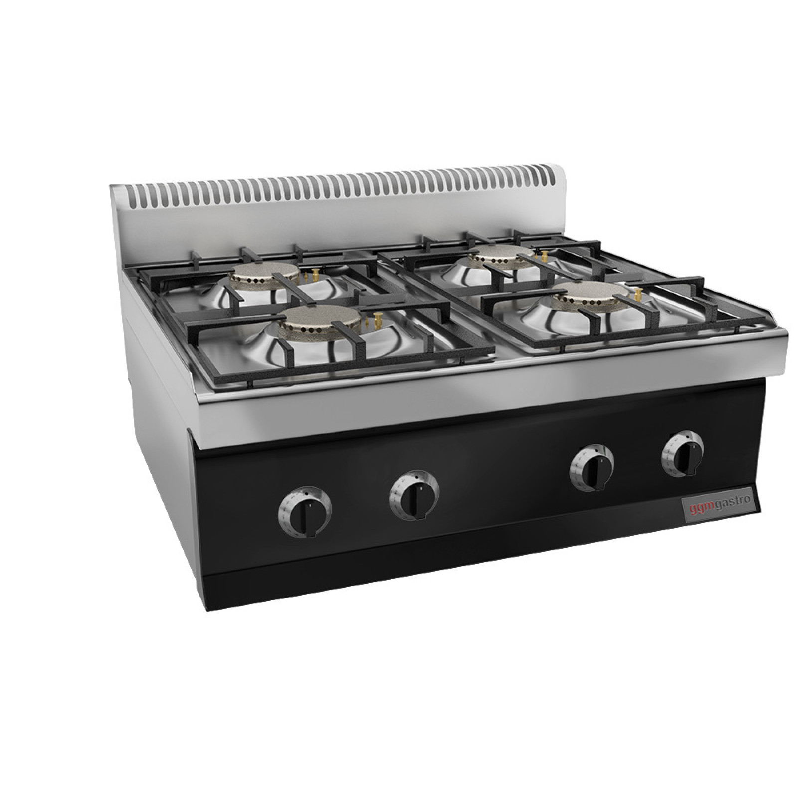Плита газовая с 4 конфорками (23 кВт) с автоподжигом GGM Gastro GHK873M