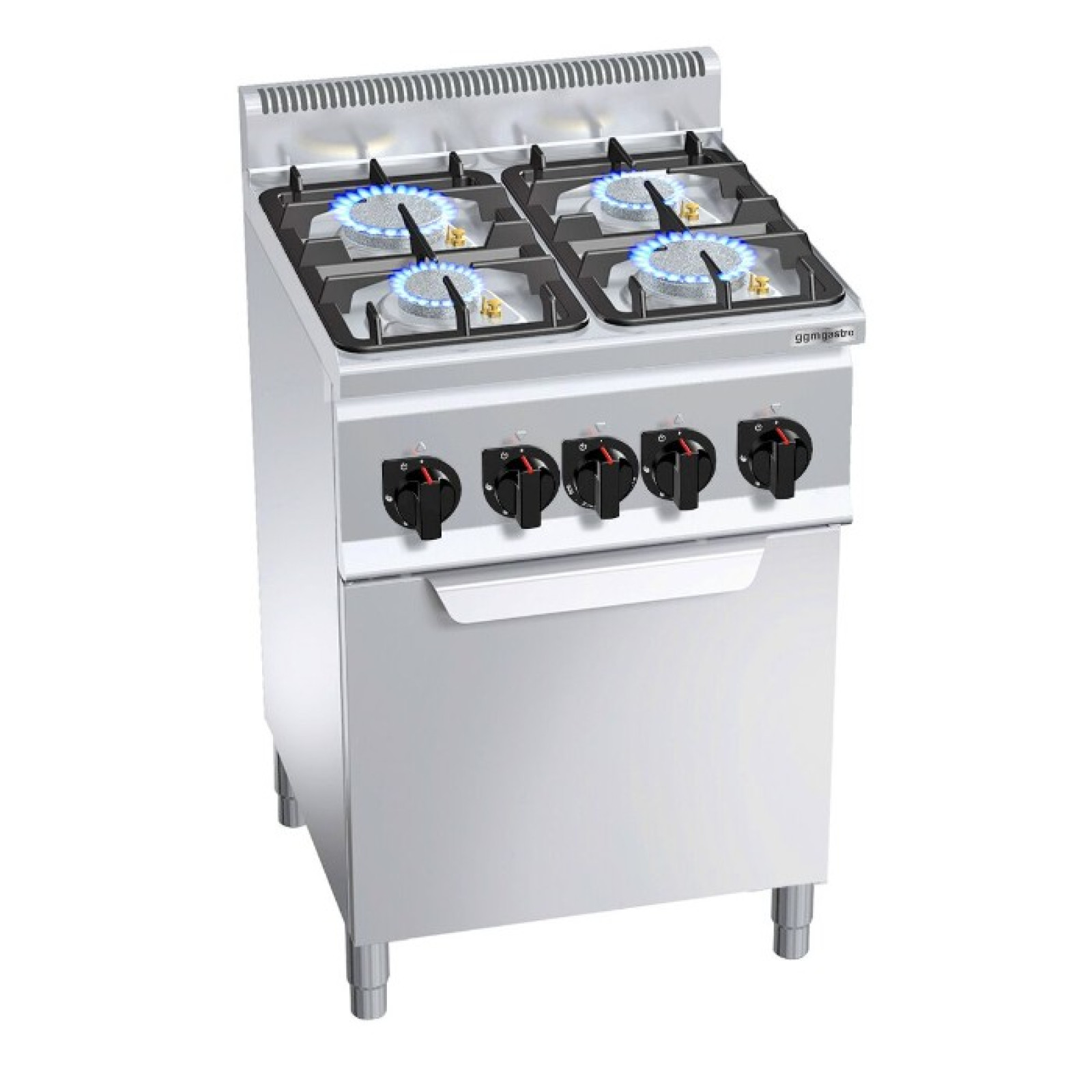 Плита газова з 4 конфорками GGM Gastro GHB669P+EB3U