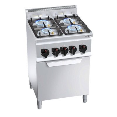 Плита газова з 4 конфорками GGM Gastro GHB669P+EB3U