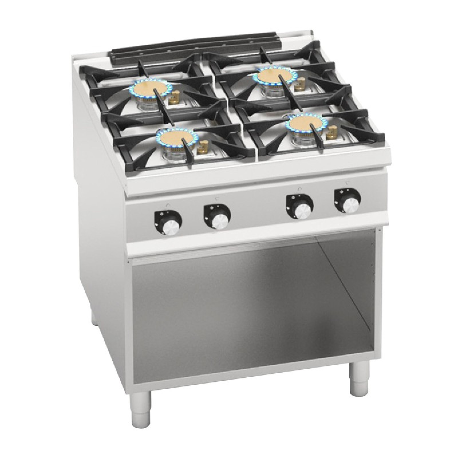 Плита газовая с 4 конфорками GGM Gastro GHB899HM