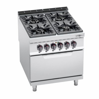 Плита газова з 4 конфорками GGM Gastro GHB899H+EB8S