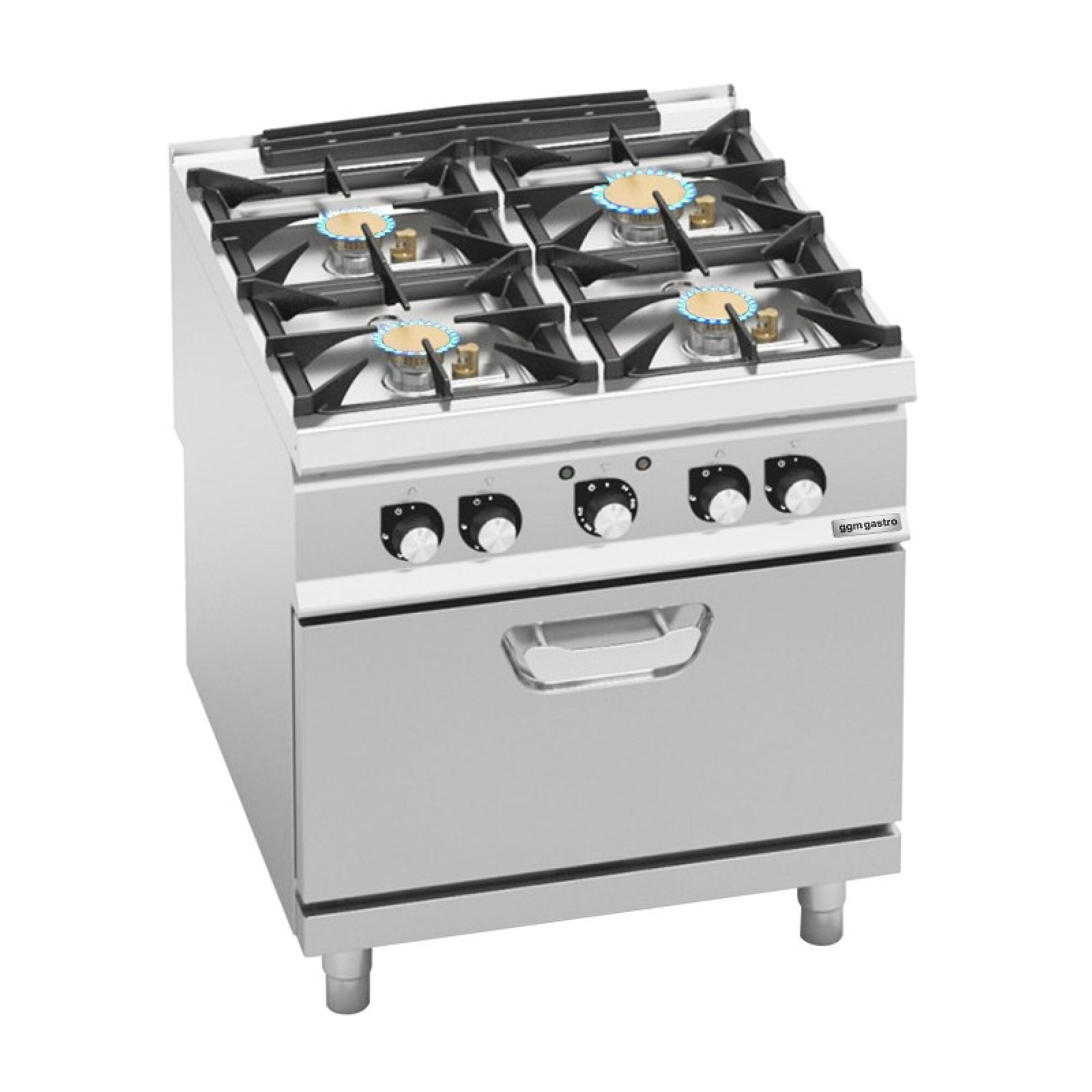 Плита газовая с 4 конфорками GGM Gastro GHB899+EB4