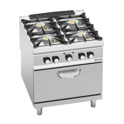Плита газова з 4 конфорками GGM Gastro GHB899+EB4
