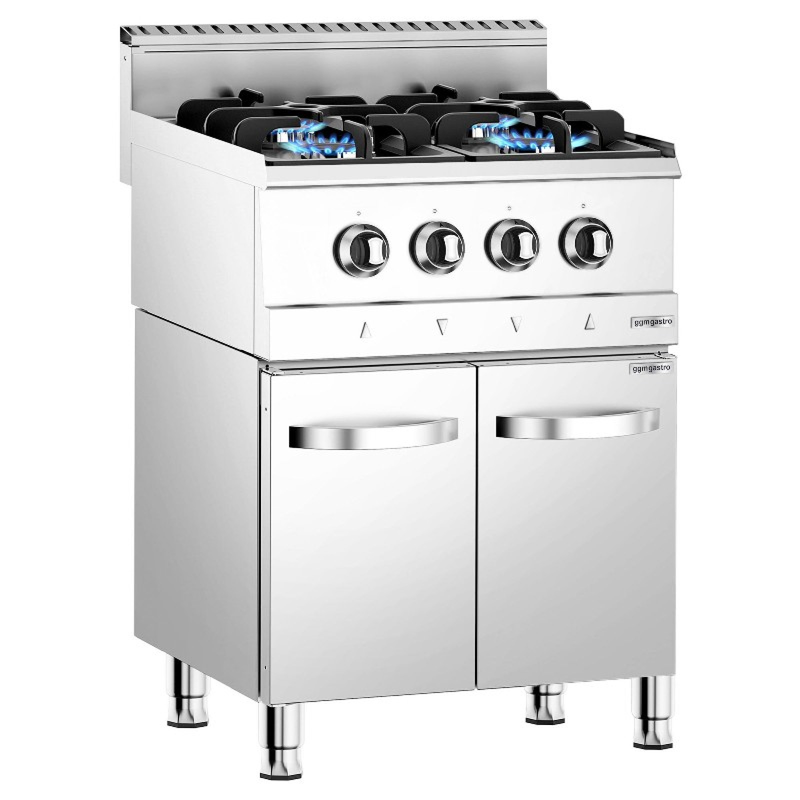 Плита газовая с 4 конфорками GGM Gastro GHK6634#UGHK6634