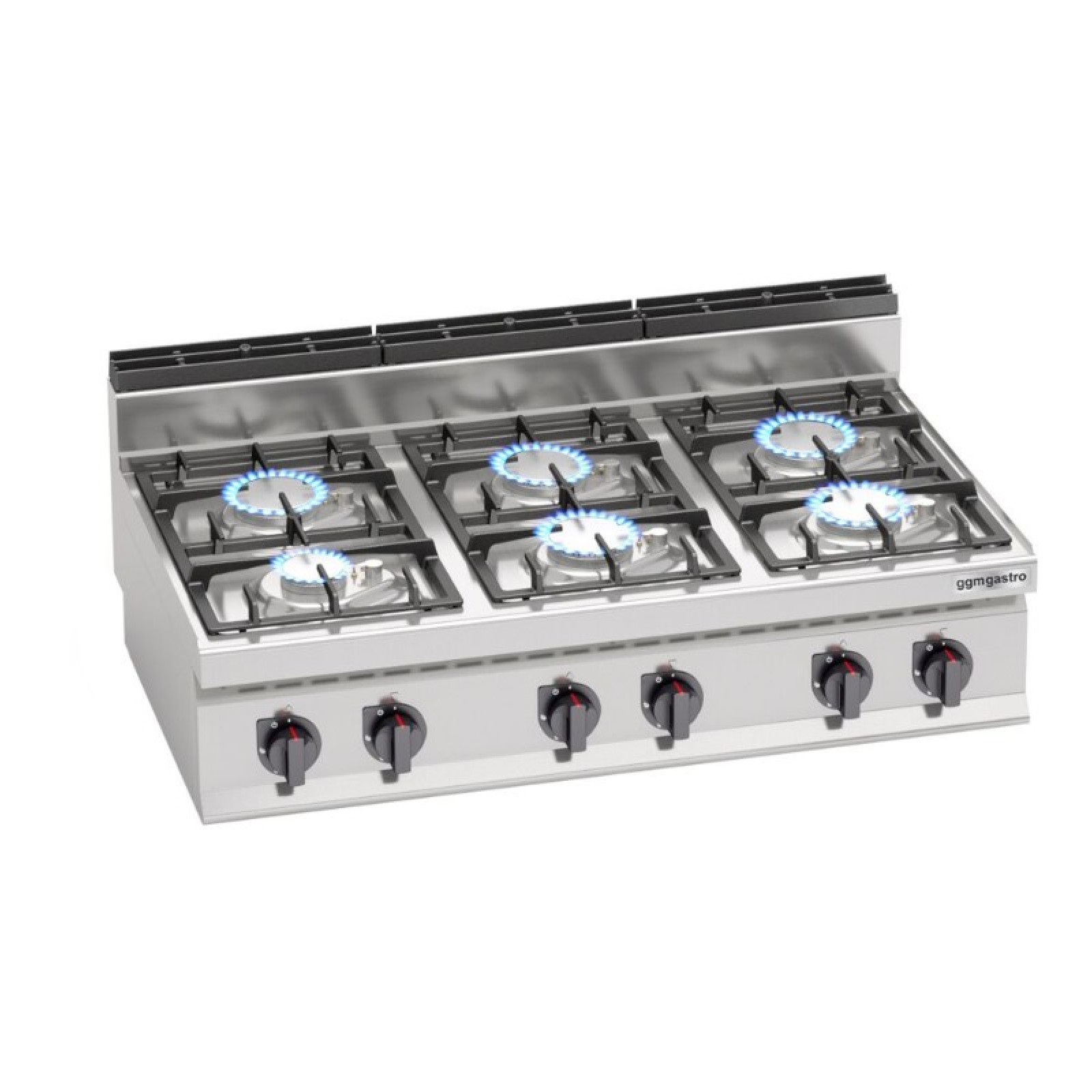 Плита газовая с 6 конфорками (33,5 кВт) GGM Gastro GHB173M
