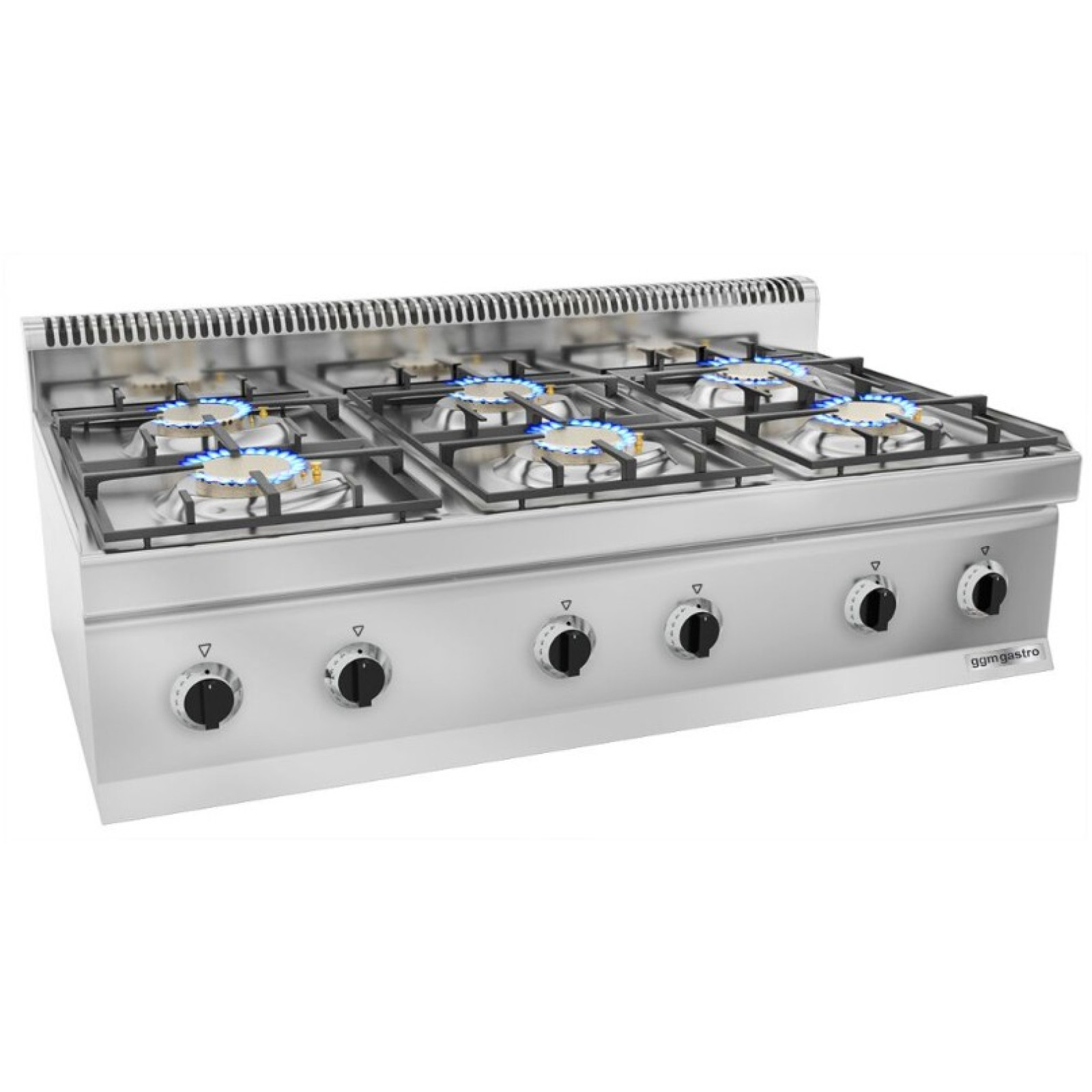 Плита газовая с 6 конфорками (36 кВт) с автоподжигом GGM Gastro GHK1200-E