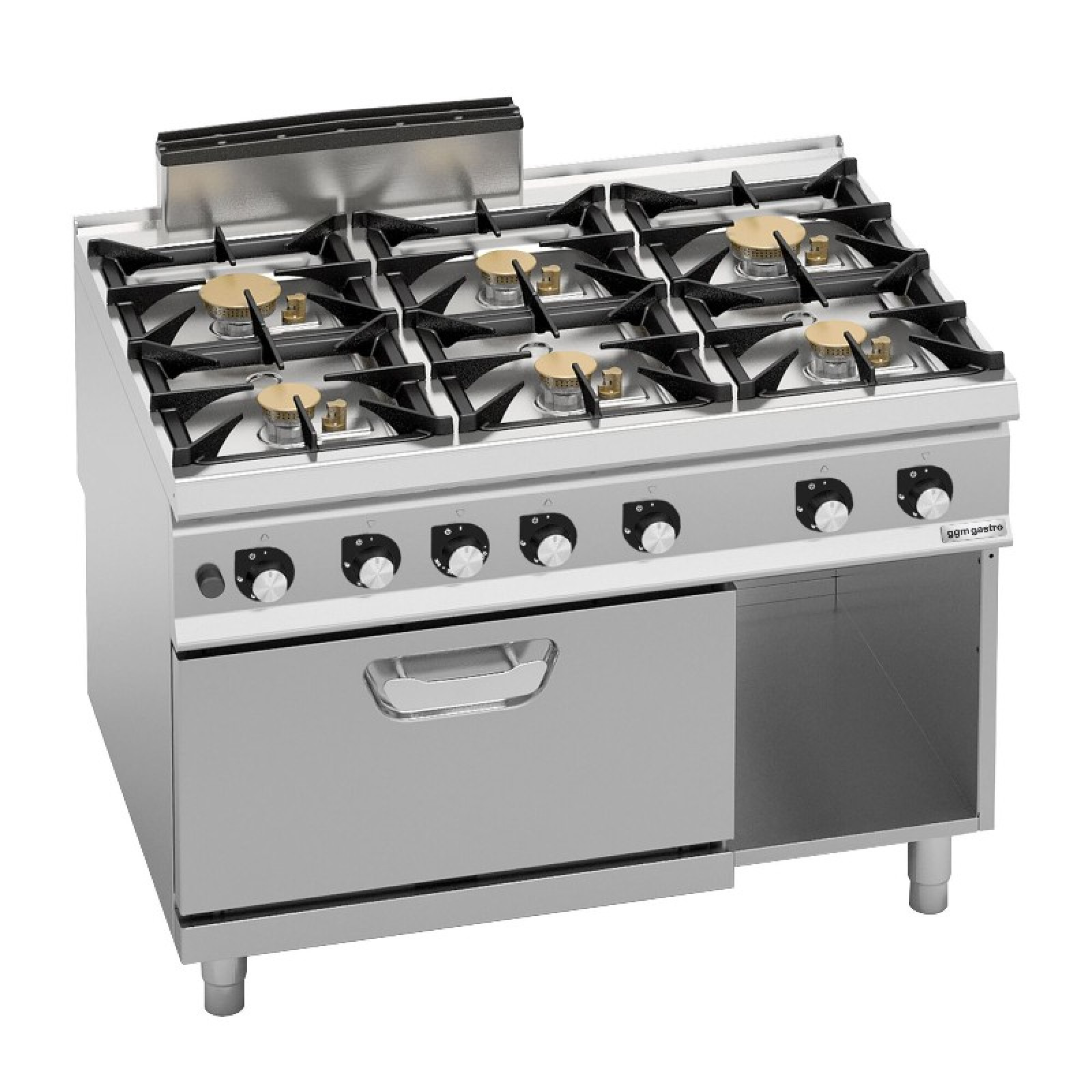 Плита газова з 6 конфорками GGM Gastro GHB1291HM+GB6