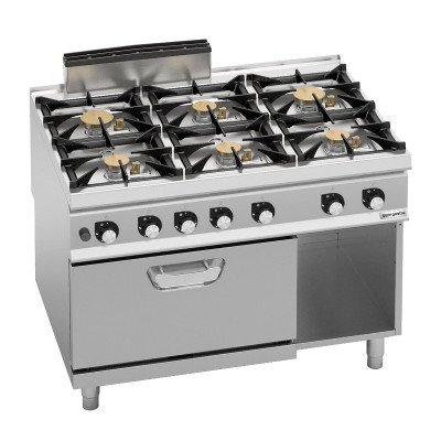 Плита газова з 6 конфорками GGM Gastro GHB1291HM+GB6