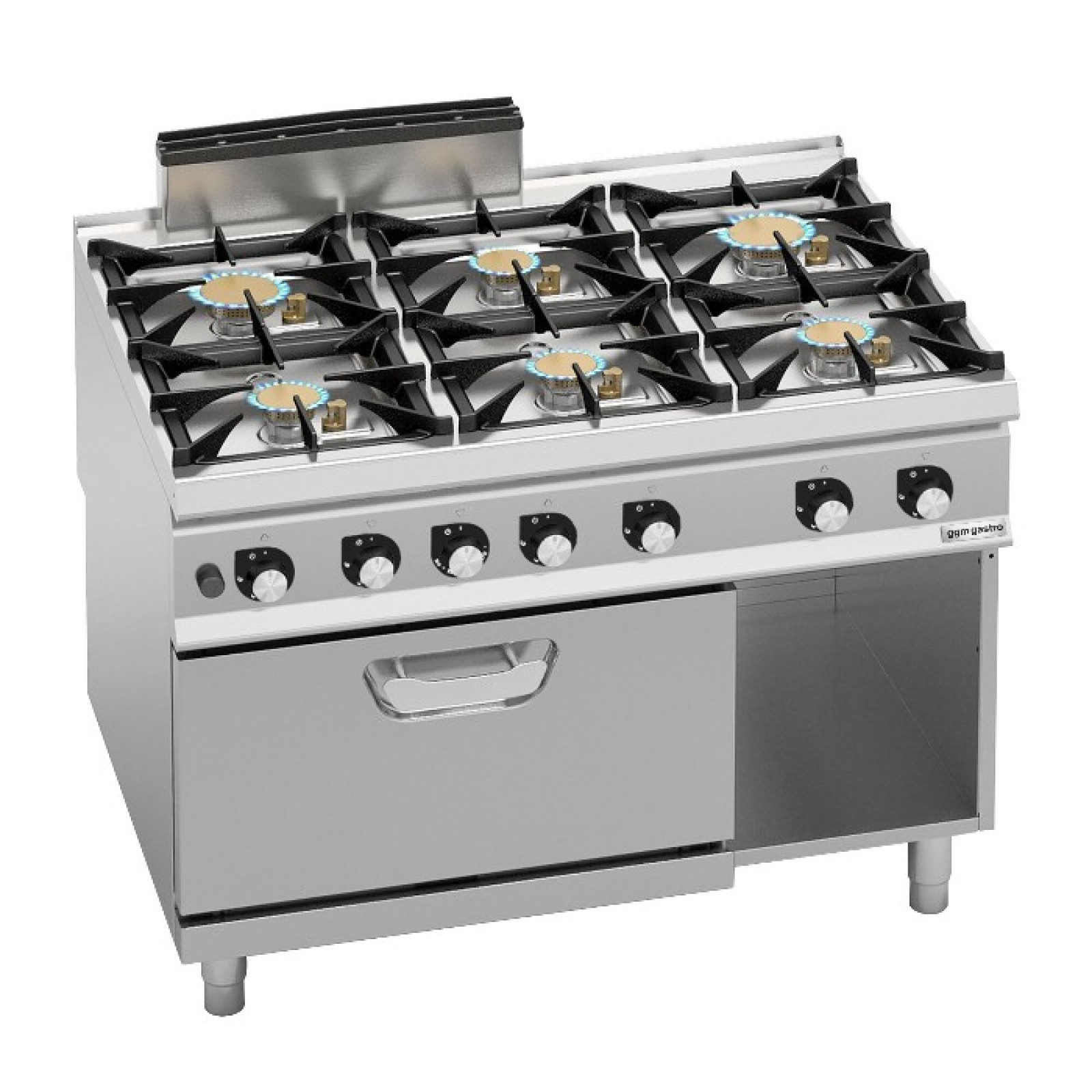 Плита газовая с 6 конфорками GGM Gastro GHB1291+GB6