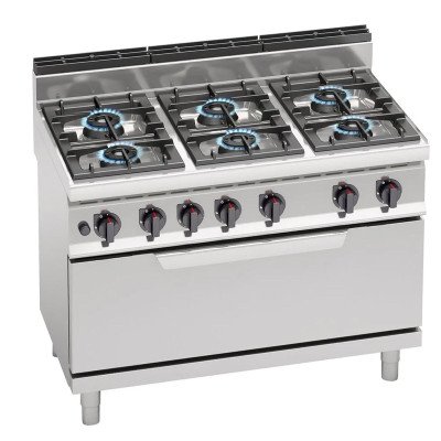 Плита газова з 6 конфорками GGM Gastro GHB171P+GB8