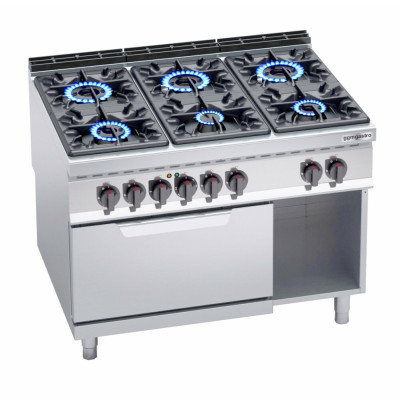 Плита газовая с 6 конфорками GGM Gastro GHB199H+EB8S