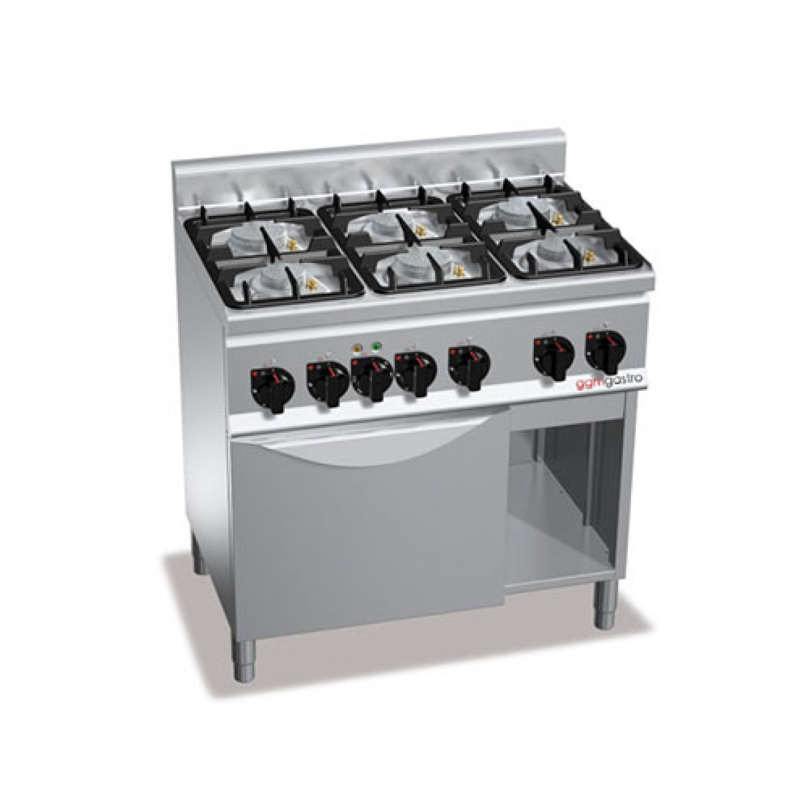 Плита газовая с 6 конфорками GGM Gastro GHB199H+GB8