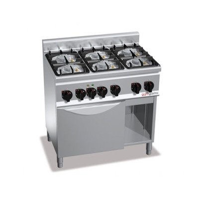 Плита газова з 6 конфорками GGM Gastro GHB199H+GB8
