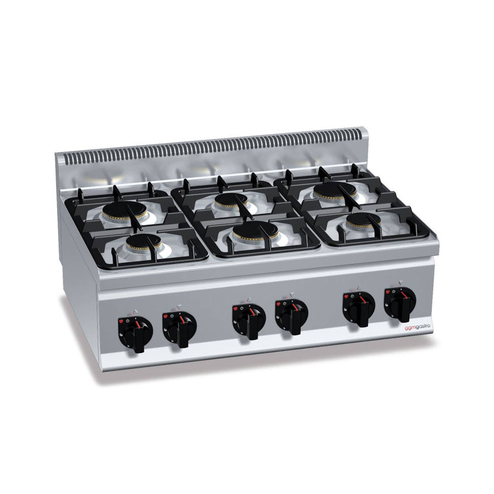 Плита газова з 6 конфорками GGM Gastro GHB963P