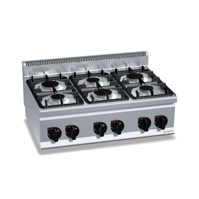 Плита газова з 6 конфорками GGM Gastro GHB963P