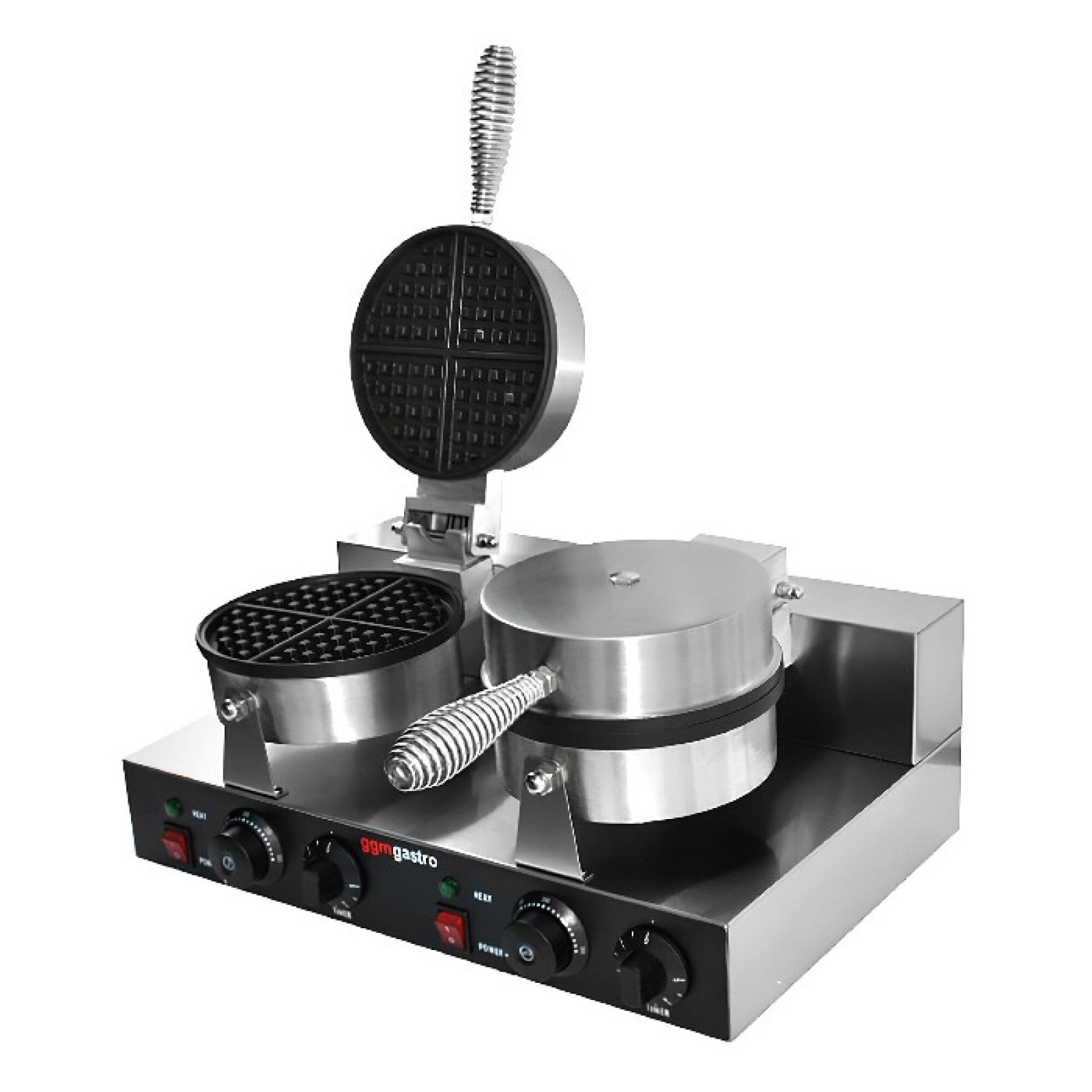Подвійна вафельниця (форма: коло) GGM Gastro WDJ180