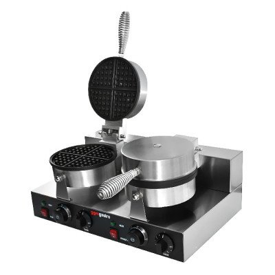 Подвійна вафельниця (форма: коло) GGM Gastro WDJ180
