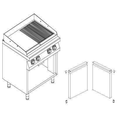 Поверхность жаровая эл. Kogast EZT87PKR + 2KVT400