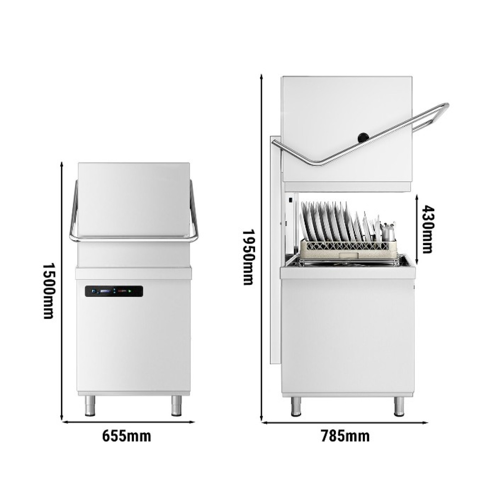 Прохідна посудомийна машина GGM Gastro DS430L-EK#SET-R - 3