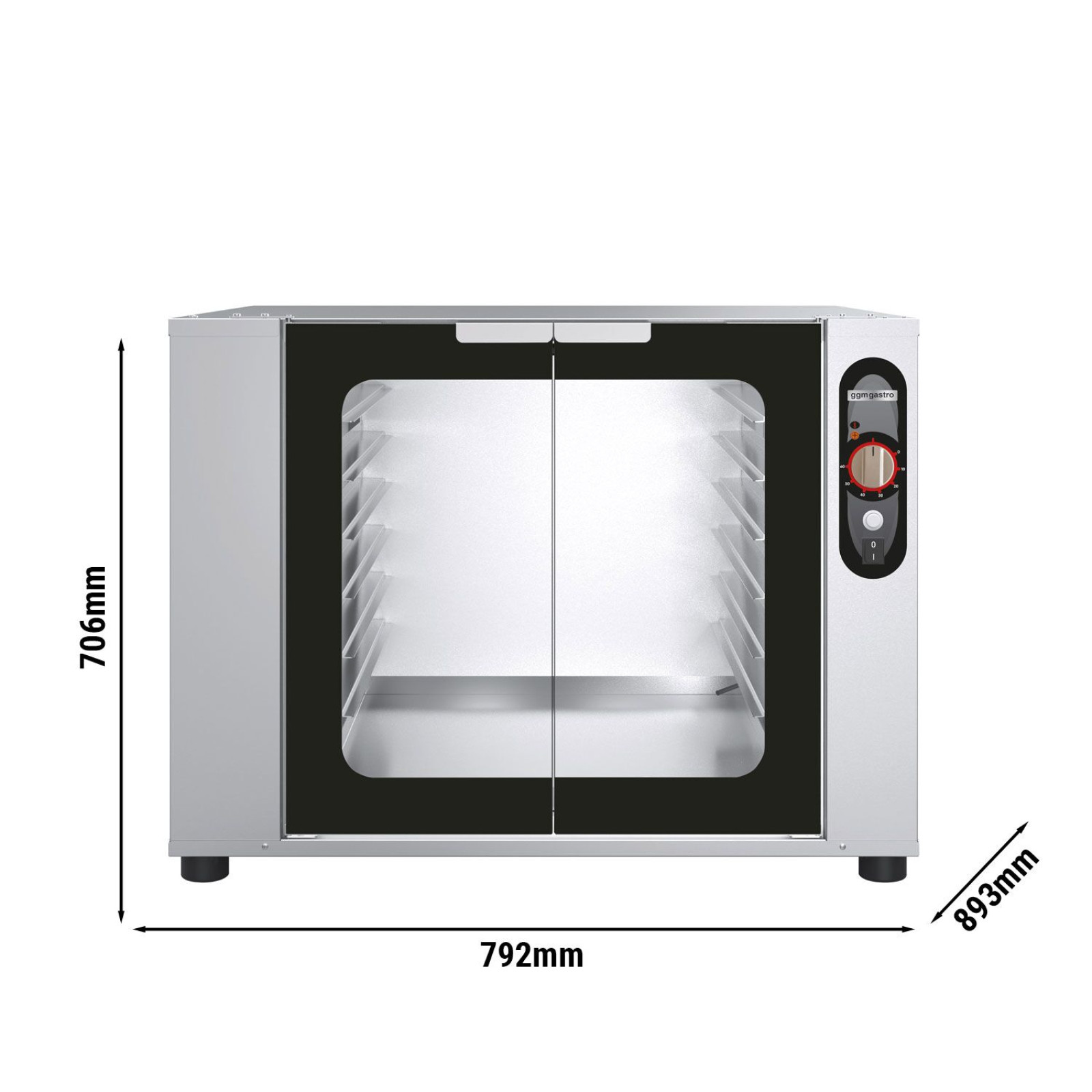 Розстоєчна шафа 12x 600 x 400 mm & GN 1/1 GGM Gastro GSV1264BM
