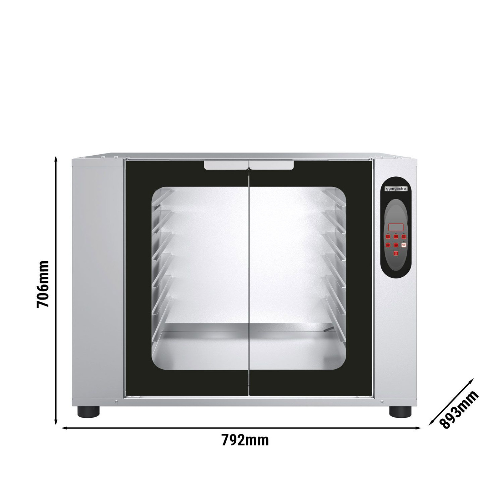 Розстоєчна шафа зі зволоженням 12x 600 x 400 mm GGM Gastro GSV1264D