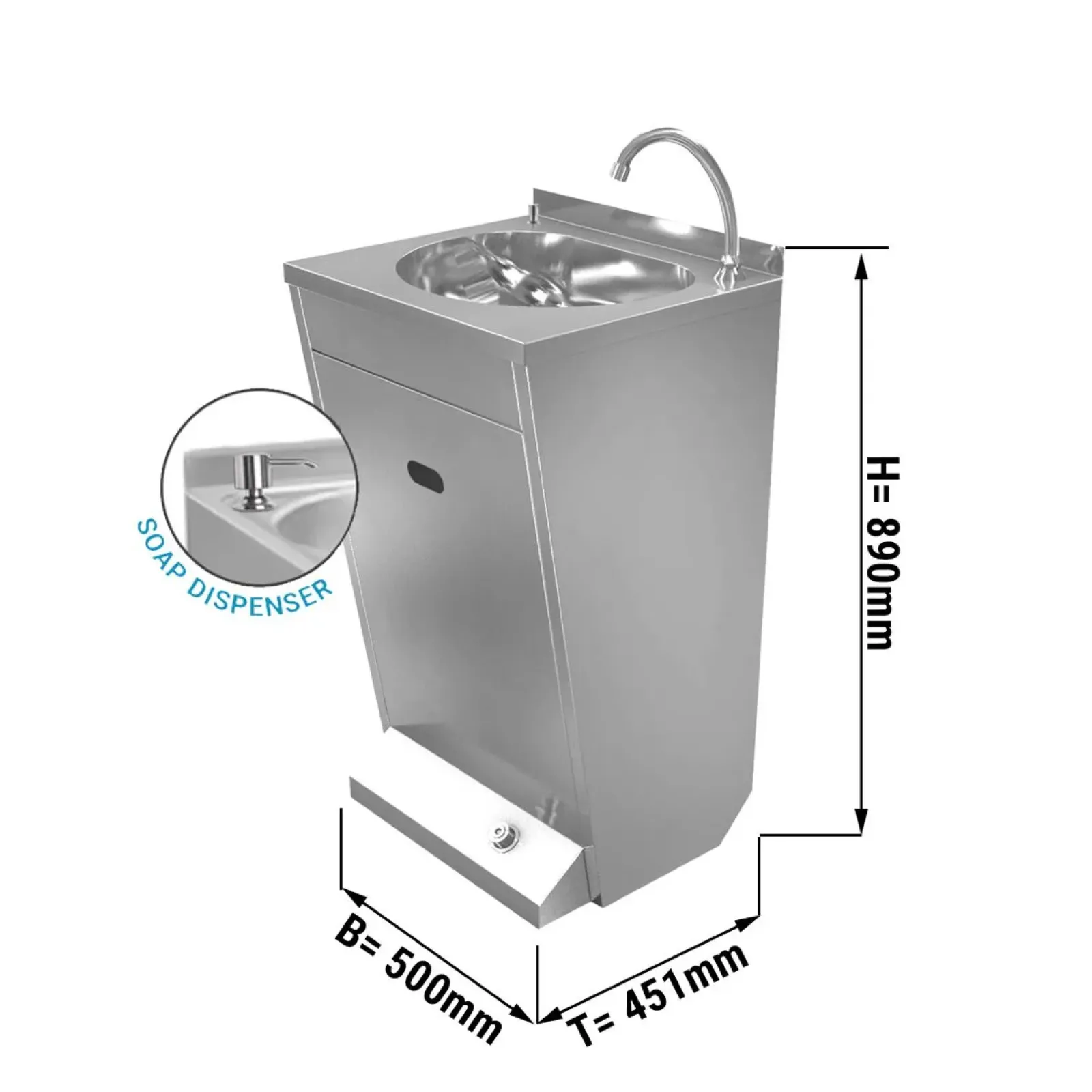 Рукомийник професійний GGM Gastro HWSB431S