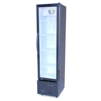 Шкаф холодильный для напитков GoodFood BC160NBW2LED черный-белый