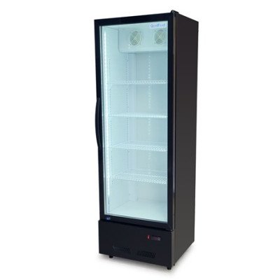 Шкаф холодильный для напитков GoodFood BC360NBW2LED черный-белый