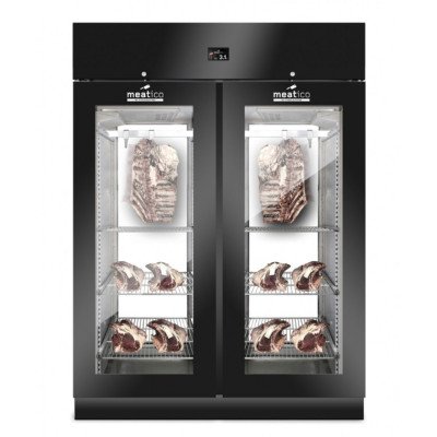 Шкаф холодильный Meatico AC9618 STG GREEN MEAT 1500 BLACK PANORAMA