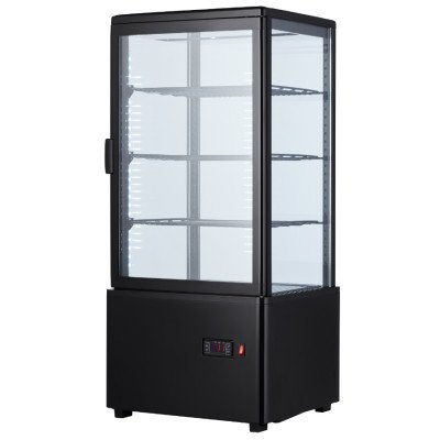 Шкаф-витрина холодильный EWT ​​INOX RT78B black