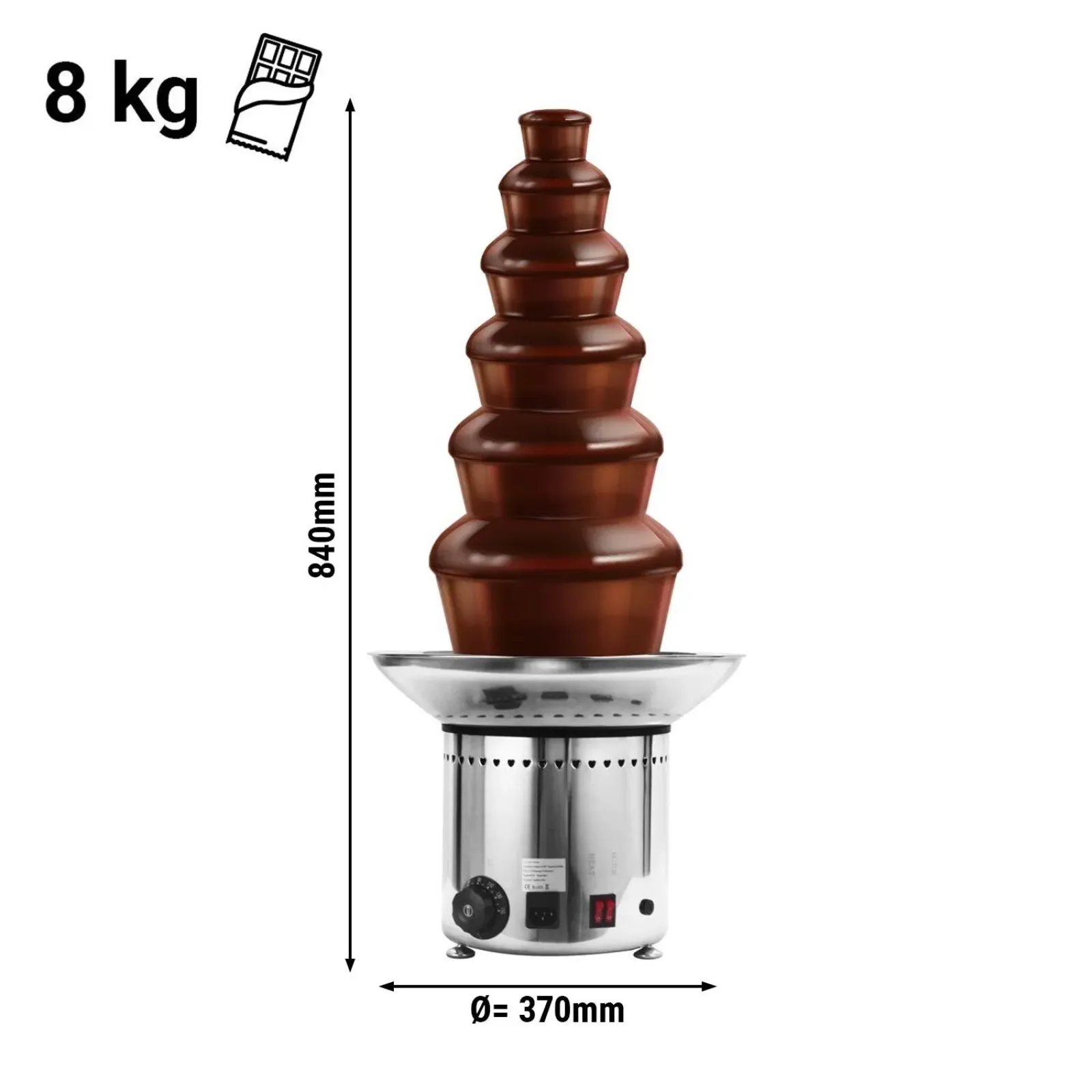 Шоколадний фонтан - 6 рівня - H 84 cm GGM Gastro SBCH6