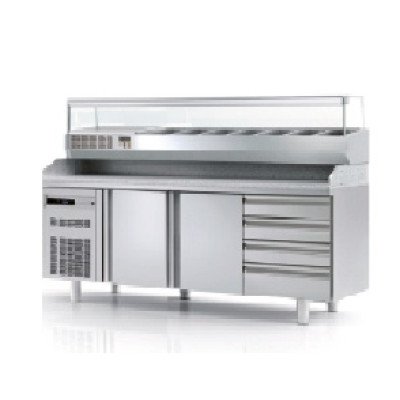 Стіл піцерійний Coreco FP80-200-R290+DRAWERS+CASTORS