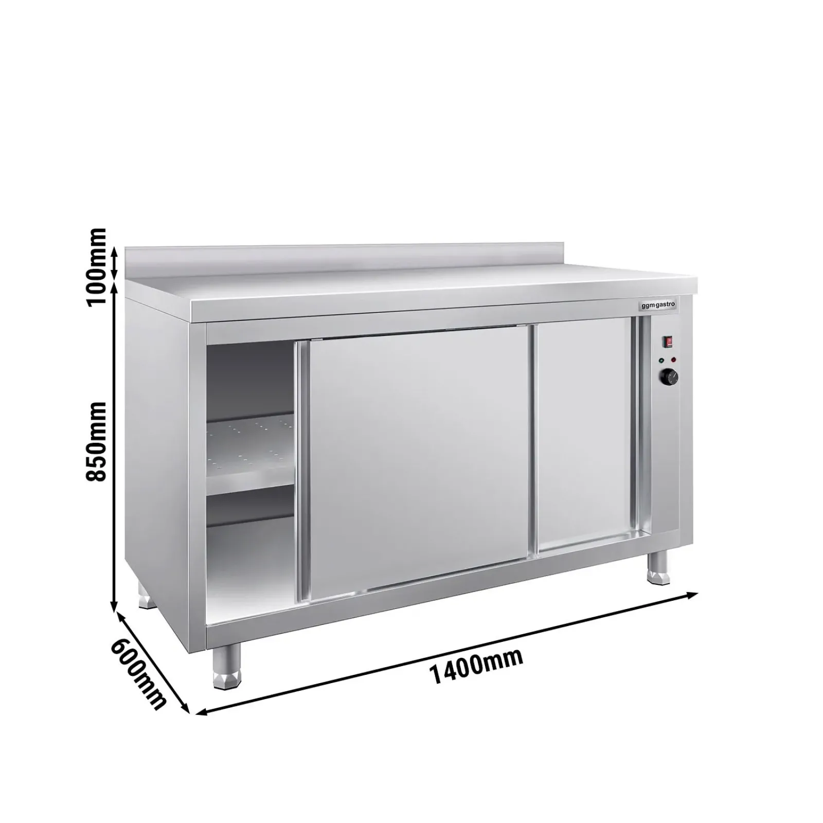 Стіл тепловий з бортом PREMIUM 1,4 m GGM Gastro WSR146A