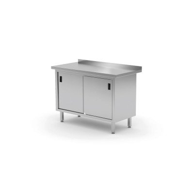 Стол-тумба дверцы купе 1600x600x(H)850 мм 811689 Hendi Stainless steel