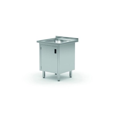 Стіл з раковиною і шафою 600x700x(H)850 813546 Hendi Stainless steel