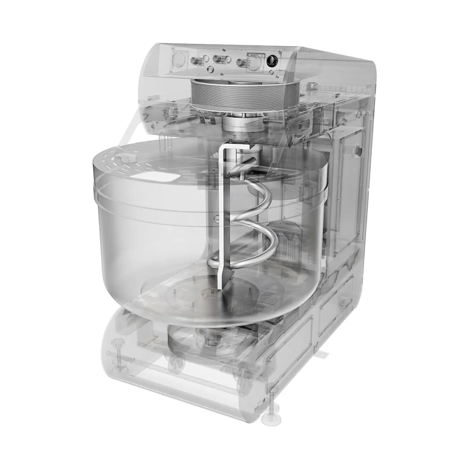 Тестомес спиральный пекарский GGM-Gastro STKMMK40 - 2
