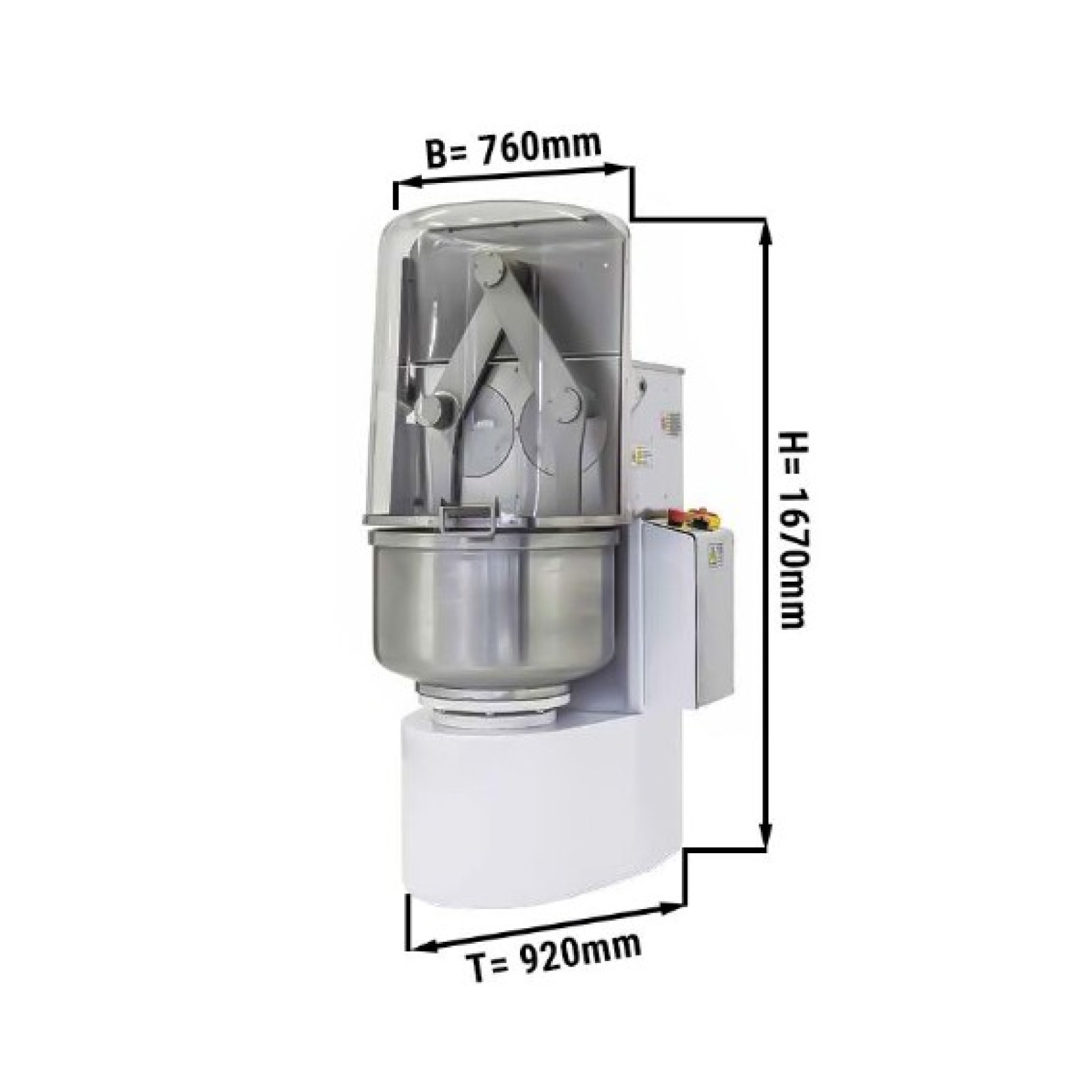 Тістоміс з подовженими кронштейнами (об'єм 175 л/100 кг) GGM Gastro TKAZ100 - 3